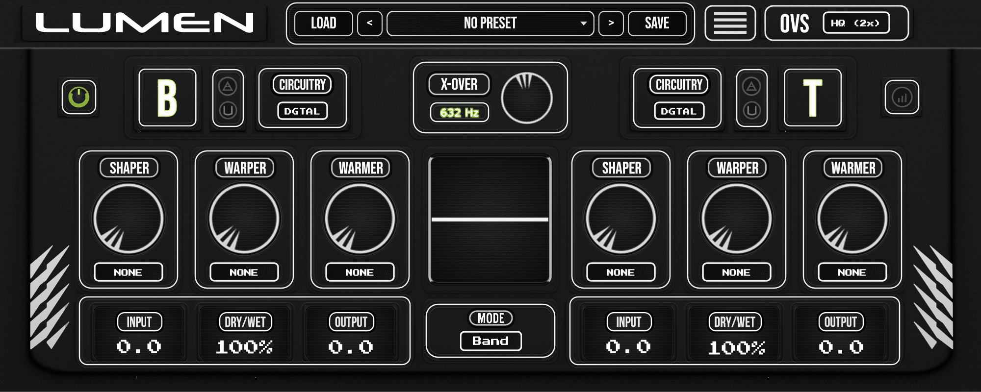Lumen dual-engine harmonic sculptor plugin interface